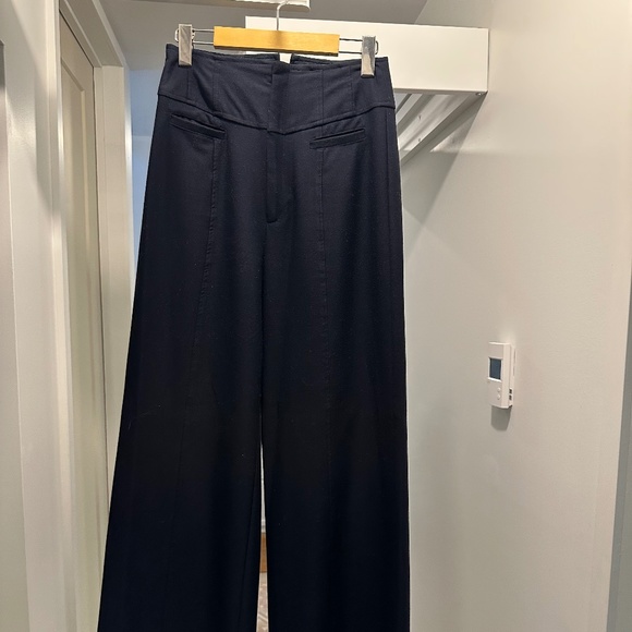 Nanette Lepore made in USA super high waisted navy pants wide leg size 4 (2013) - Picture 1 of 4